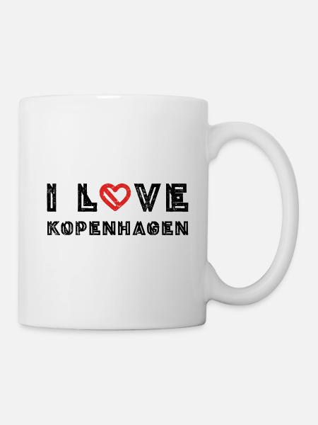 I Love Kopenhagen - Tasse - Weiß