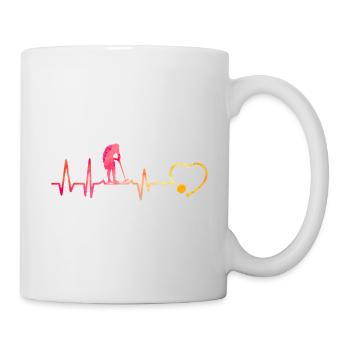 Krocket Herzschlag - Tasse - Weiß - Rechts