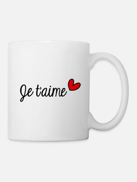JE T'AIME. JUST MARRIED. SAINT VALENTIN. EVJF - Mug blanc - blanc