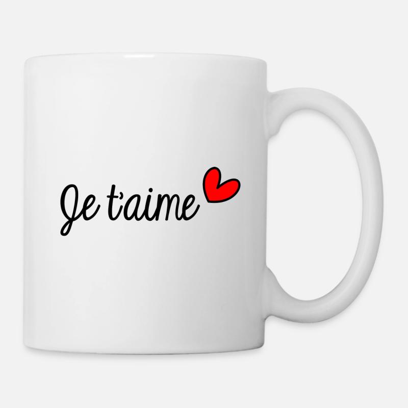 JE T'AIME. JUST MARRIED. SAINT VALENTIN. EVJF - Mug blanc - blanc