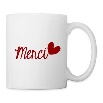 MERCI. THANKS. THANK YOU. ANNIVERSAIRE. NAISSANCE. - Mug blanc - blanc - Droite