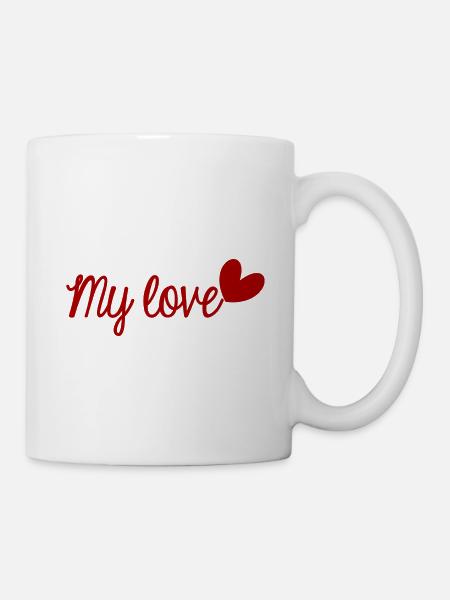 LIEBE. ICH LIEBE DICH. VALENTINSTAG. JUNGGESELLINNENABSCHIED. ICH LIEBE DICH. - Tasse - Weiß
