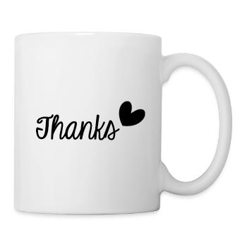 THANK YOU. THANKS. THANK YOU. ANNIVERSARY. BIRTH. - Mug - white - Right
