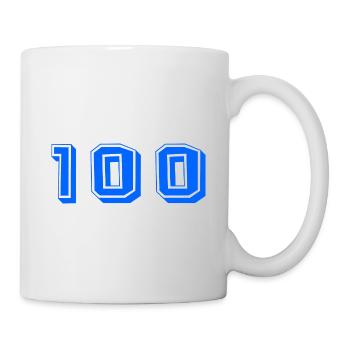 100 ANS. 100e ANNIVERSAIRE. ANNIVERSAIRE 100 ANS. - Mug blanc - blanc - Droite