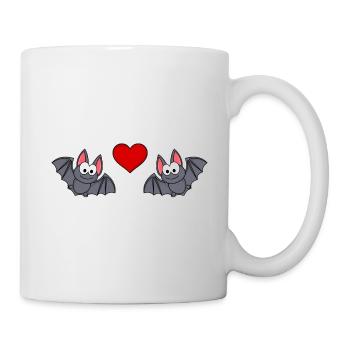 Fledermaus Comic Paar liebe - Tasse - Weiß - Rechts
