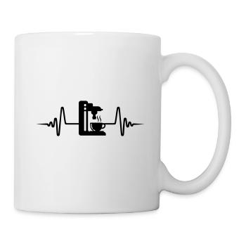 Coffee machine pulse symbol - Mug - white - Right