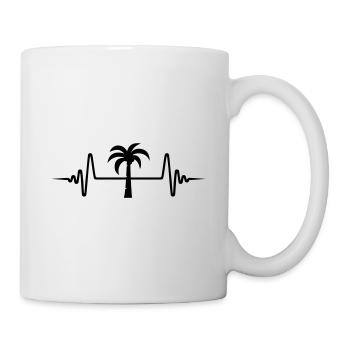 palme Puls - Tasse - Weiß - Rechts