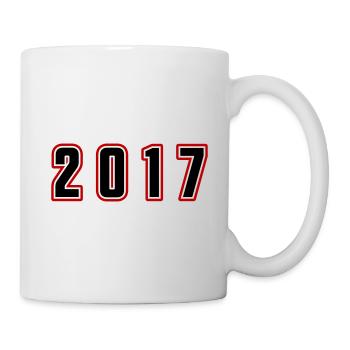 2017 Jahr Zahl - Tasse - Weiß - Rechts