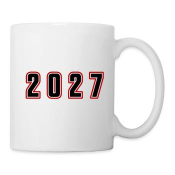 2027 Jahr Zahl - Tasse - Weiß - Rechts