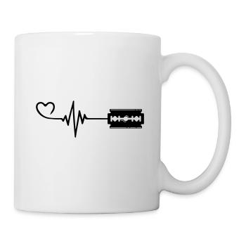 Razor Blade Pulse Heart Love - Mug - white - Right