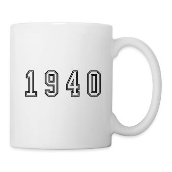 Numéro de l’année 1940 - Mug blanc - blanc - Droite