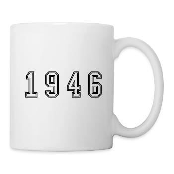 1946 Jahr Zahl - Tasse - Weiß - Rechts