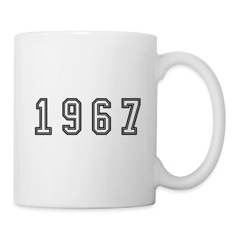 1967 Jahr Zahl - Tasse - Weiß - Rechts