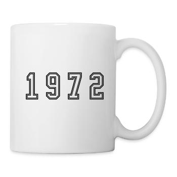 1972 Jahr Zahl - Tasse - Weiß - Rechts