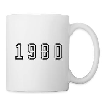 Numéro de l’année 1980 - Mug blanc - blanc - Droite