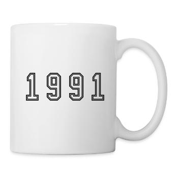 1991 Year Number - Mug - white - Right