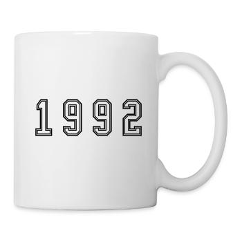 1992 Année Numéro - Mug blanc - blanc - Droite