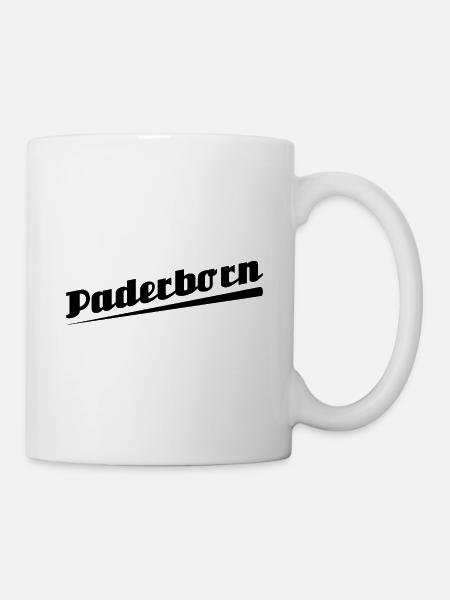 Paderborn - Textdesign mit Stadtnamen - Tasse - Weiß