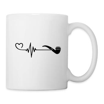 Pipe Pulse Heart Love - Mug blanc - blanc - Droite