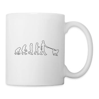 Évolution du husky - Mug blanc - blanc - Droite