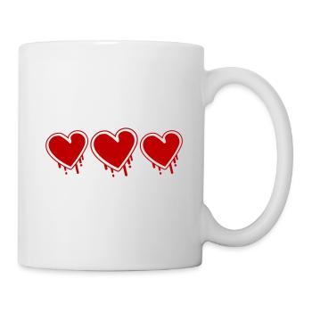 Herzen Love Symbol - Tasse - Weiß - Rechts