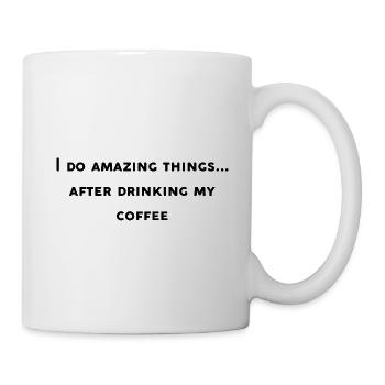 Lustiges Café-Design - Tasse - Weiß - Rechts