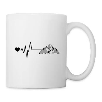 Battement de cœur des montagnes - Mug blanc - blanc - Droite