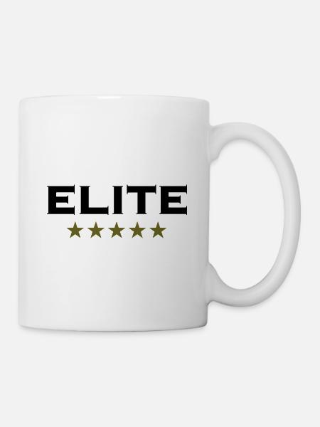 Elite Text 5 Sterne Für die Besten der Besten - Tasse - Weiß