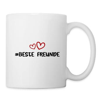 Freundschaft Beste Freunde Herz Liebe - Tasse - Weiß - Rechts