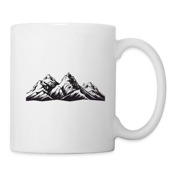 Icône de symbole de montagnes - Mug blanc - blanc - Droite