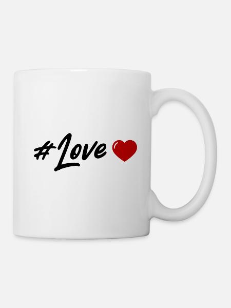 Liebe Herz - Tasse - Weiß
