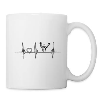 Boxen Herzschlag - Tasse - Weiß - Rechts