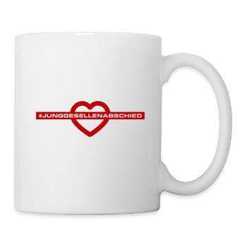 Enterrement de vie de garçon coeur - Mug blanc - blanc - Droite