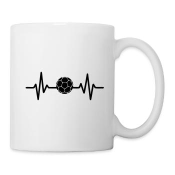 Handball Herzschlag - Tasse - Weiß - Rechts