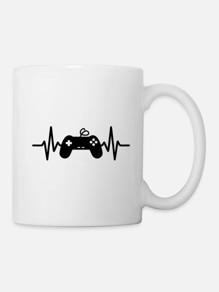 Battement de cœur du jeu - Mug blanc - blanc