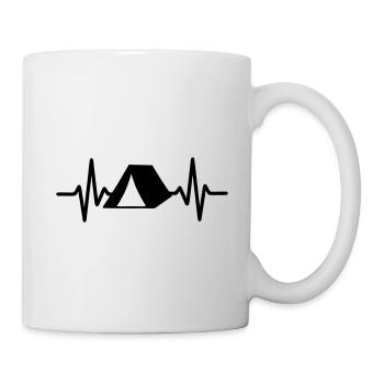 Herzschlag Camping - Tasse - Weiß - Rechts