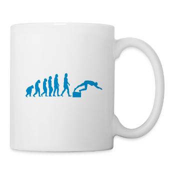 Schwimmer es evolution - Tasse - Weiß - Rechts