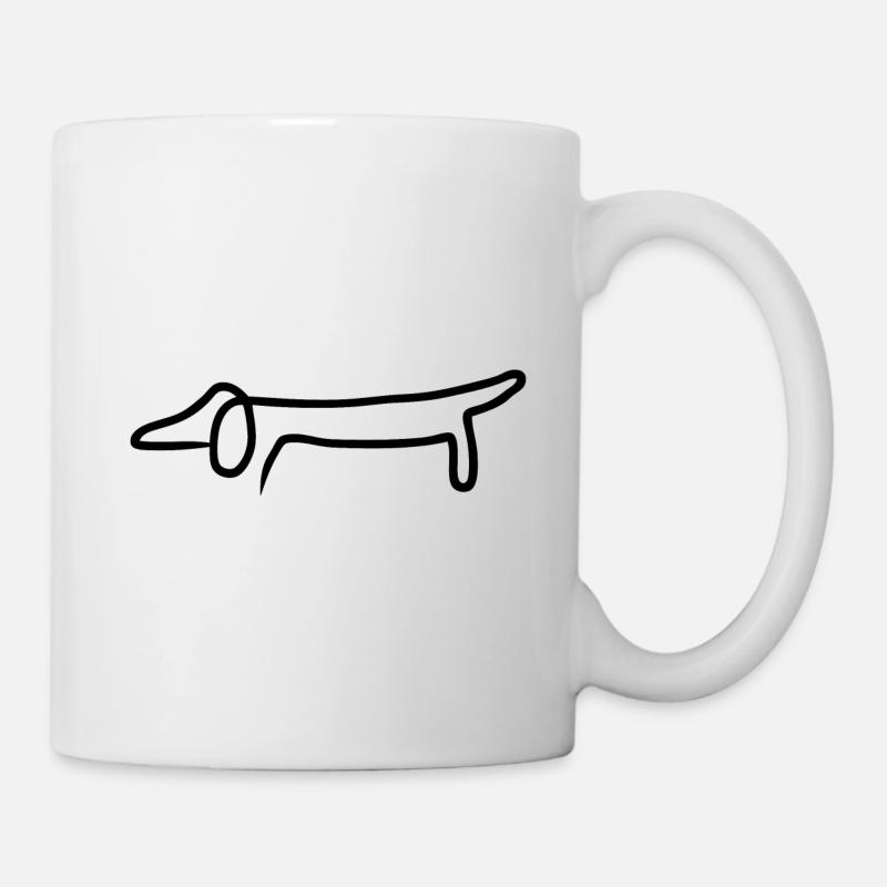Dachshund art - Mug - white
