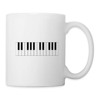 Piano piano musique de clavier - Mug blanc - blanc - Droite