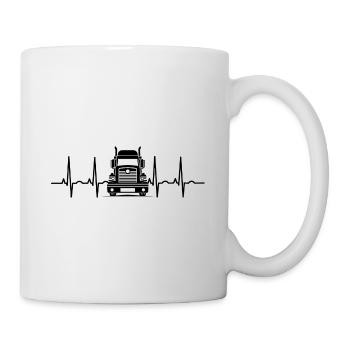 LKW USA EKG Truck Fernfahrer Berufskraftfahrer - Tasse - Weiß - Rechts