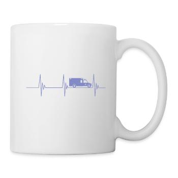 Krankenwagen Puls Notarzt Geschenk Medizin - Tasse - Weiß - Rechts