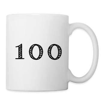 100 ANS. 100e ANNIVERSAIRE. ANNIVERSAIRE 100 ANS. - Mug blanc - blanc - Droite