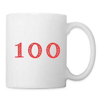 100 ANS. 100e ANNIVERSAIRE. ANNIVERSAIRE 100 ANS. - Mug blanc - blanc - Droite