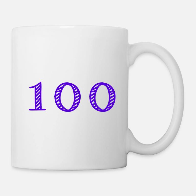 100 ANS. 100e ANNIVERSAIRE. ANNIVERSAIRE 100 ANS. - Mug blanc - blanc