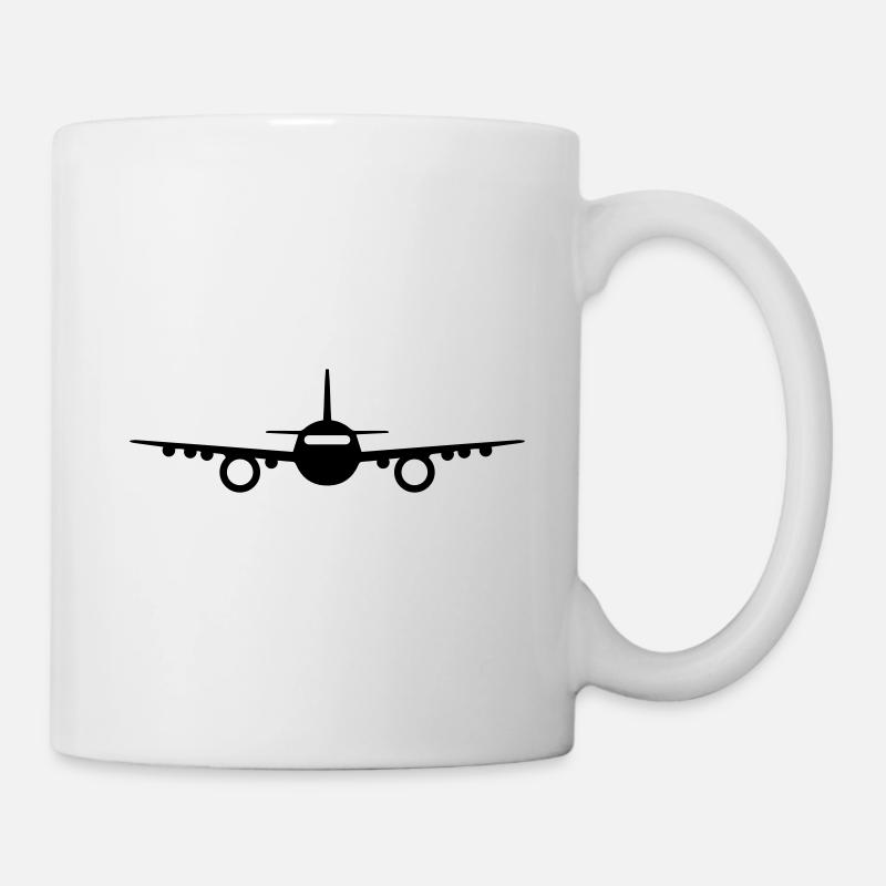 Flugzeug Symbol - Tasse - Weiß