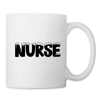 Text Eis Weihnachten Kostüm Krankenschwester - Tasse - Weiß - Rechts