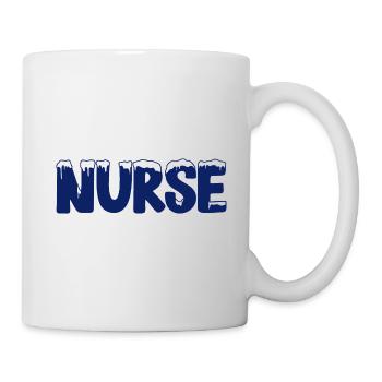 Text Eis Weihnachten Kostüm Krankenschwester - Tasse - Weiß - Rechts