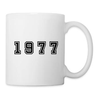 1977 Jahr Zahl - Tasse - Weiß - Rechts