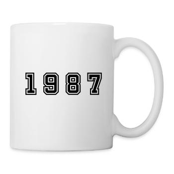 1987 Year Number - Mug - white - Right