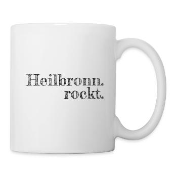 Heilbronn rockt - Textdesign mit Stadtnamen - Tasse - Weiß - Rechts